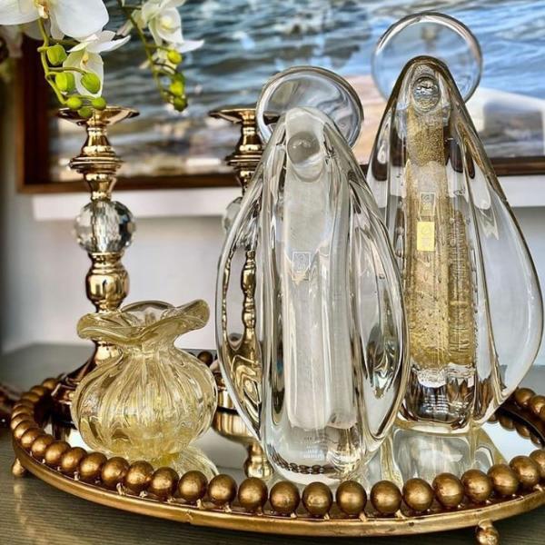 Imagem de Mini Imagem Nossa Senhora em Cristal Murano Mini Baixa - São Marcos Branco