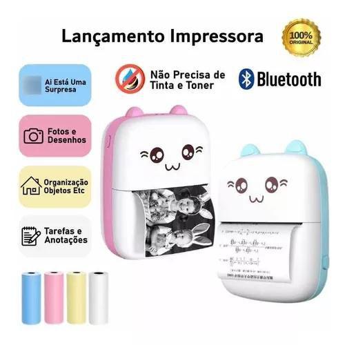 Imagem de Mini Impressora Adesiva Bluetooth P Celular PMP9