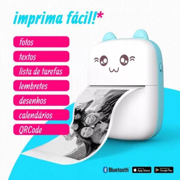 Imagem de Mini Impressora de Bolso Gato Infantil