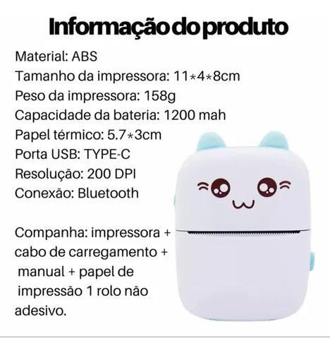 Mini Impressora Portátil Bluetooth P Celular PMP9 - Rhos Imagem de Mini Impressora Portátil Bluetooth P Celular PMP9