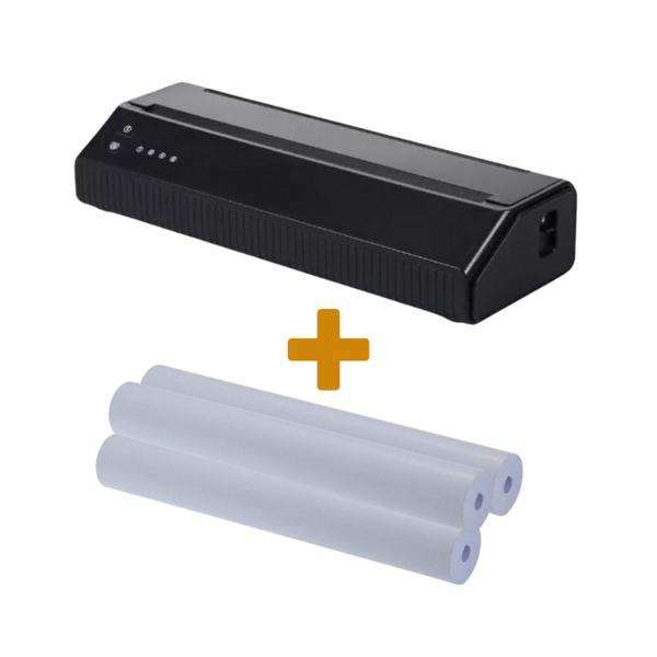 Imagem de Mini Impressora Térmica A4 Tta4 Bluetooth USB + 3 Rolos Papel