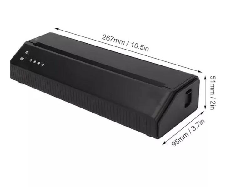 Imagem de Mini Impressora Térmica A4 Tta4 Bluetooth USB + 3 Rolos Papel