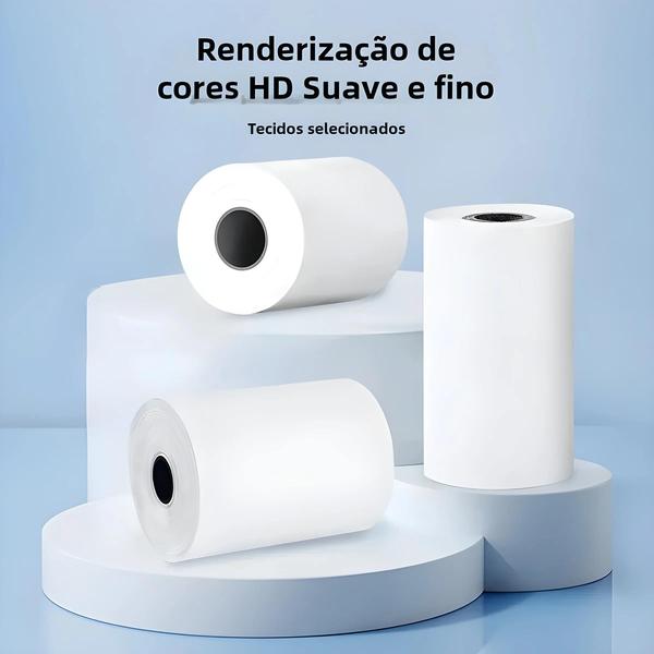 Imagem de Mini Impressora Térmica Olaf Branca (57x25mm) - 3 Unidades - Alta Definição