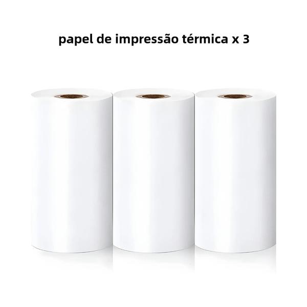 Imagem de Mini Impressora Térmica Portátil HD 57mm - Papel Adesivo Autoadesivo