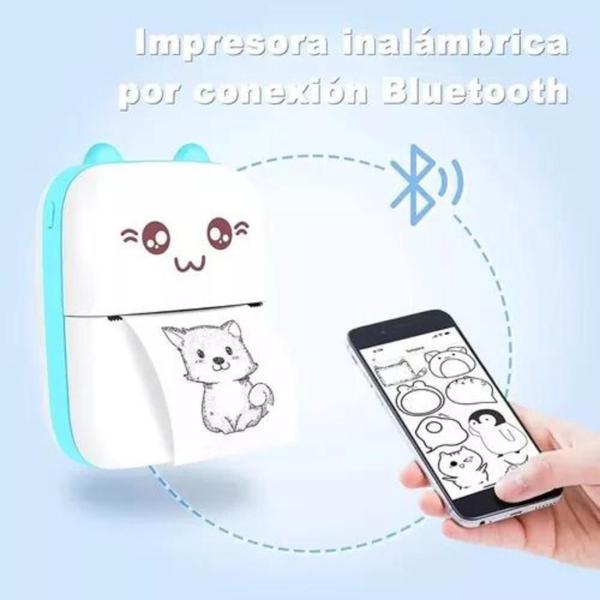 Imagem de Mini Impressora Térmica Portátil Sem Fio Bluetooth Usb Fotos