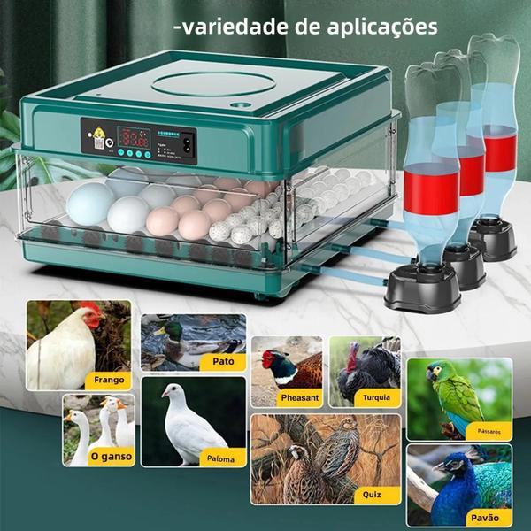 Imagem de Mini Incubadora de Ovos com Monitoramento Automático de Umidade e Água Iônica - Para Patos (UE)