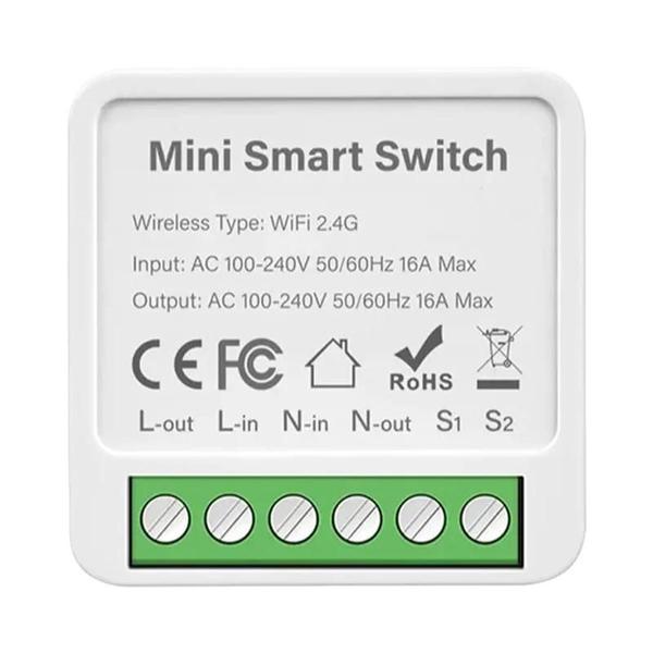 Imagem de Mini Interruptor Smart WiFi Zigbee 16A - Controle Bidirecional com Alexa