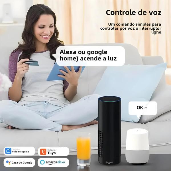 Imagem de Mini Interruptor Smart WiFi Zigbee 16A - Controle Bidirecional com Alexa