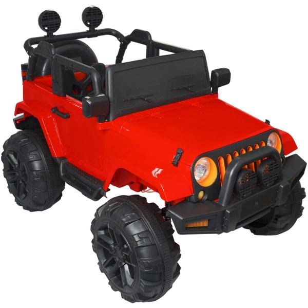 Imagem de Mini Jipe Elétrico Infantil Criança 12V com Controle Remoto Luz Som Usb Mp3 Carro Importway Vermelho