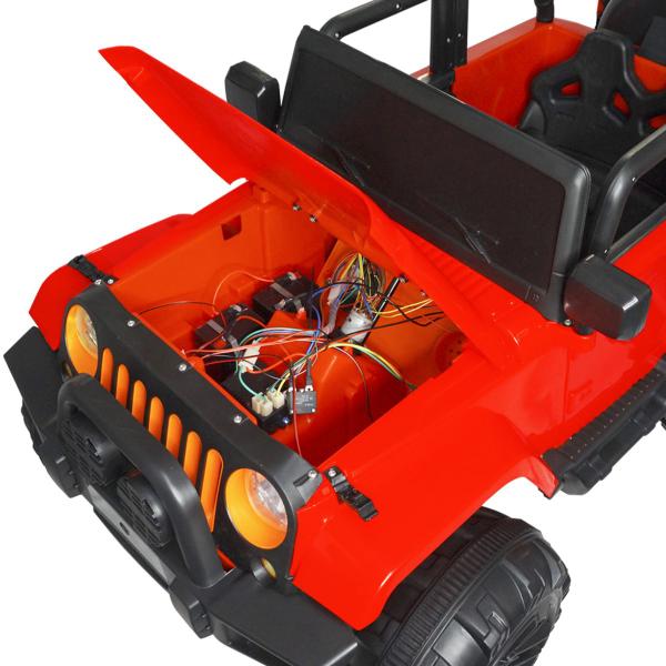 Imagem de Mini Jipe Elétrico Infantil Criança 12V com Controle Remoto Luz Som Usb Mp3 Carro Importway Vermelho