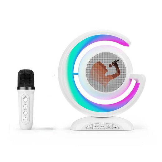 Imagem de Mini Karaoke Portatil RGB Bluetooth Com Microfone Sem Fio YS-110