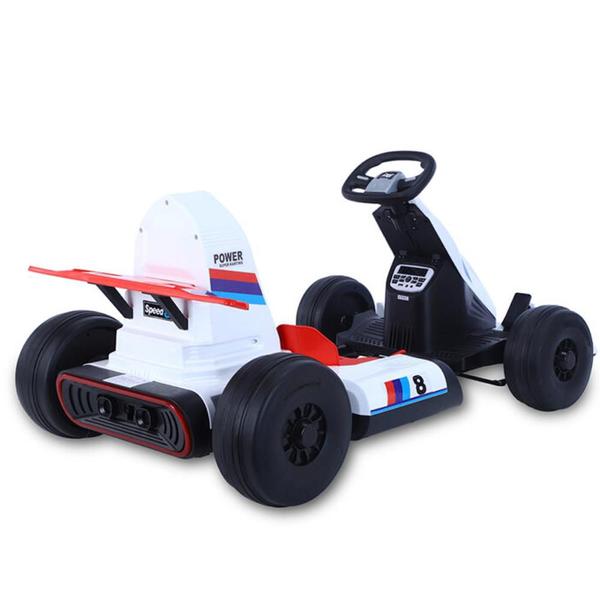 Imagem de Mini Kart Infantil Elétrico R/C Brinquedos Bandeirante Branco 12V 2900