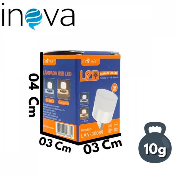 Imagem de Mini Lâmpada USB Led 1W Luz Branca - LAN-30089 - Inova