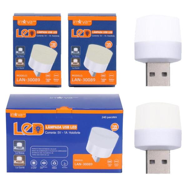 Imagem de Mini Lâmpada USB Led 1W Luz Branca - LAN-30089 - Inova