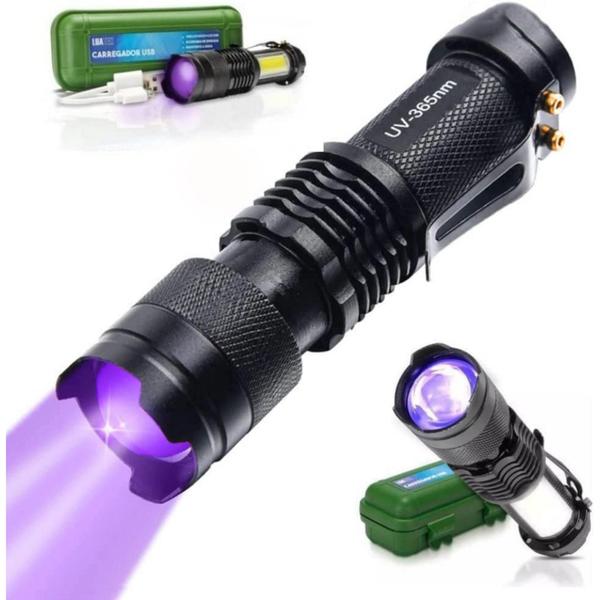 Imagem de Mini Lanterna de Mão Tática usb Led Zoom Recarregavel T6 Profissional  lt 8501