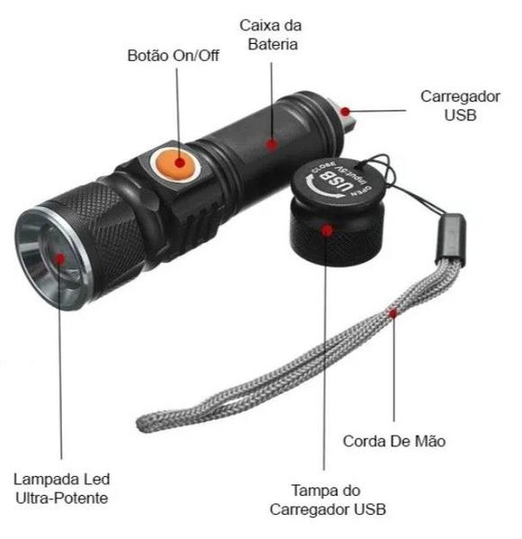 Imagem de Mini Lanterna Led Flashlight Charge