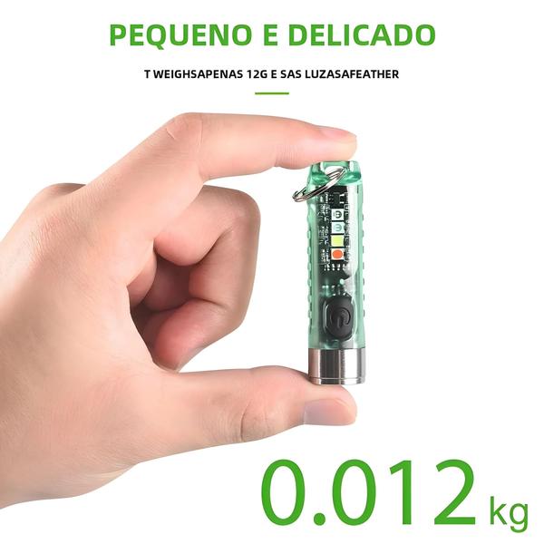 Imagem de Mini Lanterna LED Multifuncional à Prova D'Água com Chaveiro e Imã