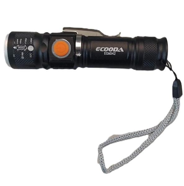 Imagem de Mini lanterna led profissional ecooda ec6042 regarregavel usb