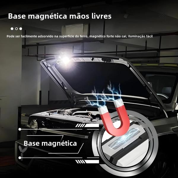 Imagem de Mini Lanterna LED Recarregável de Alta Potência - Dois Tons de Luz e Longa Duração