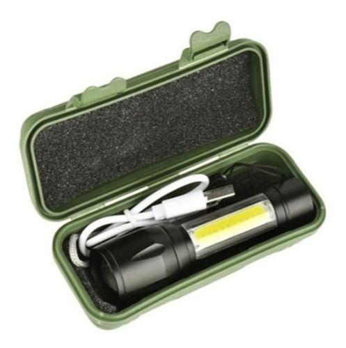 Imagem de Mini Lanterna LED Recarregável Luz Lateral Com Zoom Camping, Trilha, Pesca Luatek LT-409