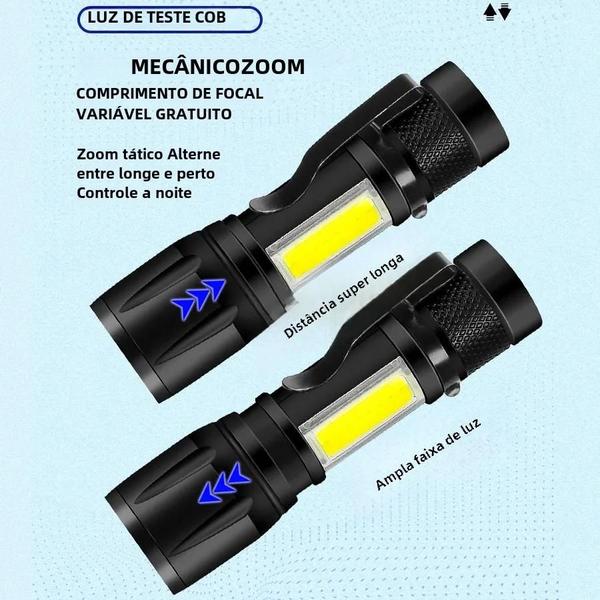 Imagem de Mini Lanterna LED Recarregável Portátil - Alta Potência e À Prova D'Água