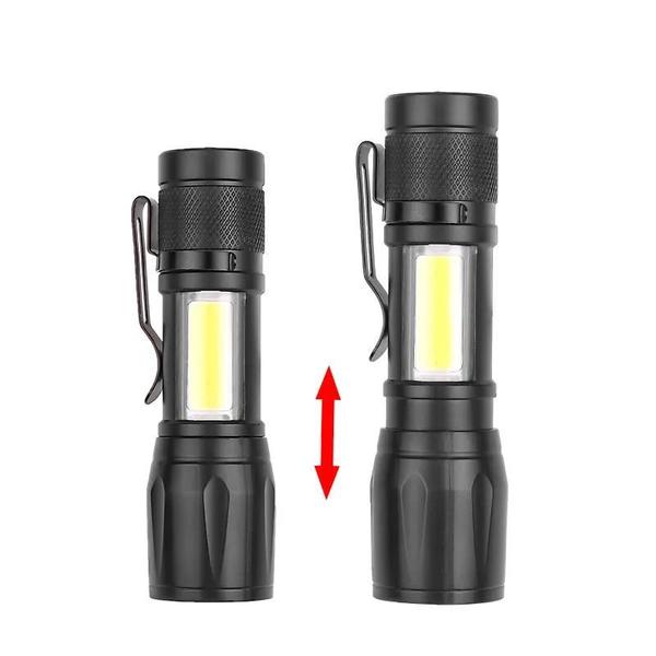 Imagem de Mini Lanterna LED Recarregável Portátil com Zoom COB XPE - Lanterna Tática para Acampamento