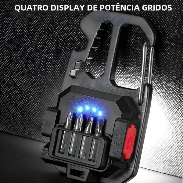 Imagem de Mini Lanterna Recarregável Com Chaveiro LED 1000 Lúmens 7 Modos Luz De Bolso Portátil