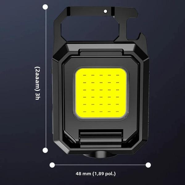 Imagem de Mini Lanterna Recarregável LED COB 1000lm - À Prova D'Água - Chaveiro para Camping