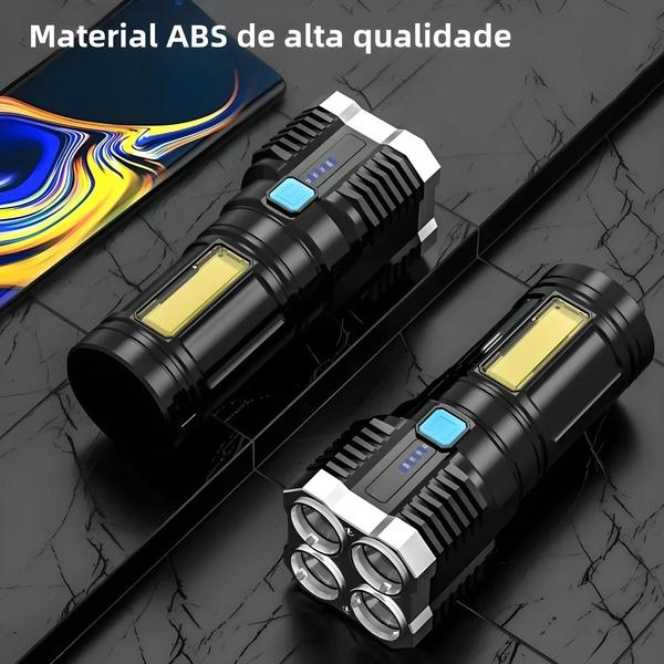 Imagem de Mini Lanterna Recarregável LED de Alto Lúmen e Longo Alcance - Ideal para Acampamento