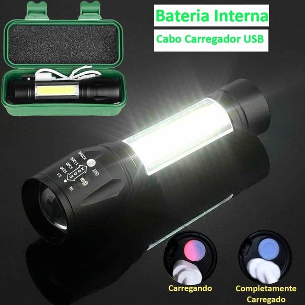 Imagem de Mini Lanterna Tática LED CREE Zomm USB Recarregavel  Multifunção CBRN16501