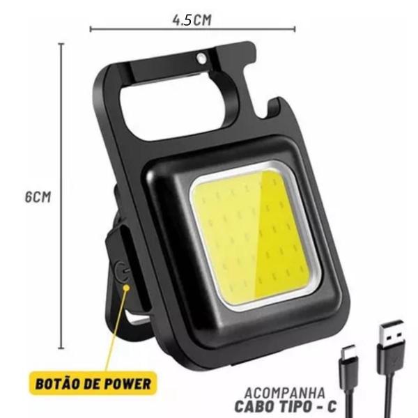 Imagem de Mini Lanterna Tatica Potente De Led Cob Recarregavel Camping