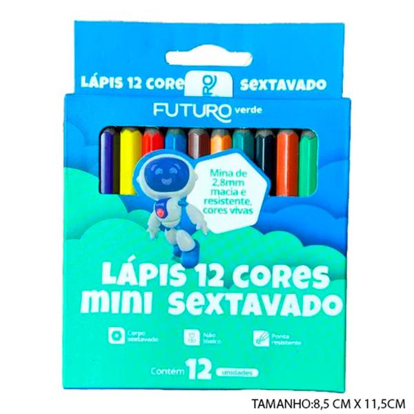 Imagem de Mini Lápis De Cor ecológico C/12 Cores 92203 FUTURO