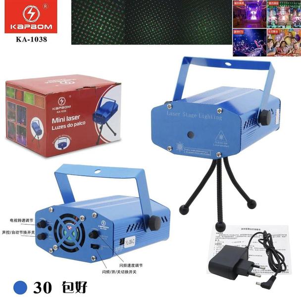 Mini laser luzes de palco ka-1038 - KAPBOM Imagem de Mini laser luzes de palco ka-1038 - KAPBOM
