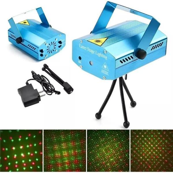 Mini Laser Stage Lighting Projetor Raio Holografico Dj Festa - Mini Projetor Imagem de Mini Laser Stage Lighting Projetor Raio Holografico Dj Festa