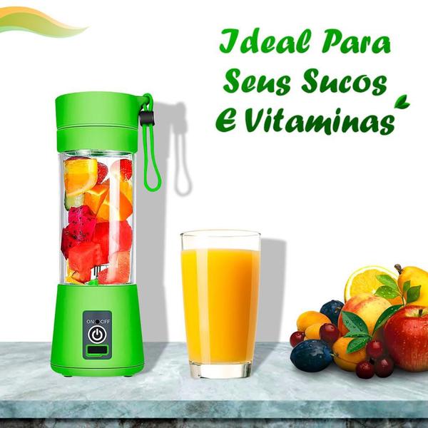 Mini Liquidifcador USB Portátil Individual Sucos Vitaminas - Lelong Imagem de Mini Liquidifcador USB Portátil Individual Sucos Vitaminas