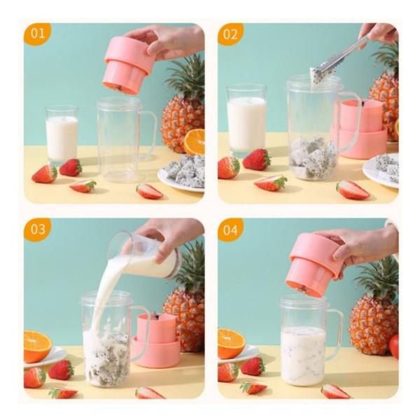 Imagem de Mini Liquidificador Caneca Juicer: Copo Com 6 Lâminas De 420