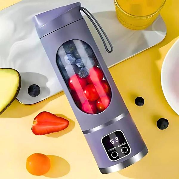 Mini Liquidificador Copo Mixer Elêtrico Batedor Juice Frutas - GARRAFA E MINI LIQUIDIFICADOR Imagem de Mini Liquidificador Copo Mixer Elêtrico Batedor Juice Frutas