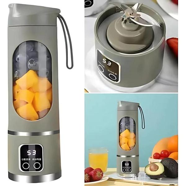 Mini Liquidificador Copo Mixer Elêtrico Batedor Juice Frutas - GARRAFA E MINI LIQUIDIFICADOR Imagem de Mini Liquidificador Copo Mixer Elêtrico Batedor Juice Frutas
