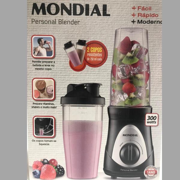 Imagem de Mini Liquidificador Fitness 2 Copos Squeeze Mondial 127v