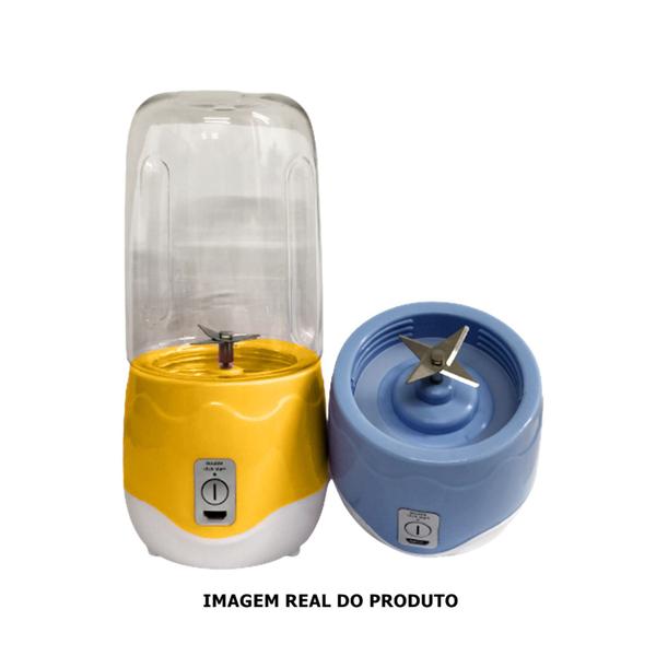 Mini Liquidificador Garrafa Mixer Copo Portátil Recarregável Amarelo Cód. 1825 - Mix Juicer Imagem de Mini Liquidificador Garrafa Mixer Copo Portátil Recarregável Amarelo Cód. 1825