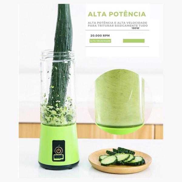 Mini Liquidificador Garrafa Portátil Usb Recarregável - Knup Imagem de Mini Liquidificador Garrafa Portátil Usb Recarregável