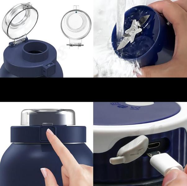 Mini Liquidificador Mixer Espremedor Juicer Portátil 800 Ml - Tomate Imagem de Mini Liquidificador Mixer Espremedor Juicer Portátil 800 Ml