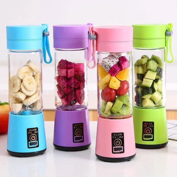 Mini Liquidificador Mixer Juice Garrafa Portátil USB Recarregável 6 Lâminas - Lelong Imagem de Mini Liquidificador Mixer Juice Garrafa Portátil USB Recarregável 6 Lâminas