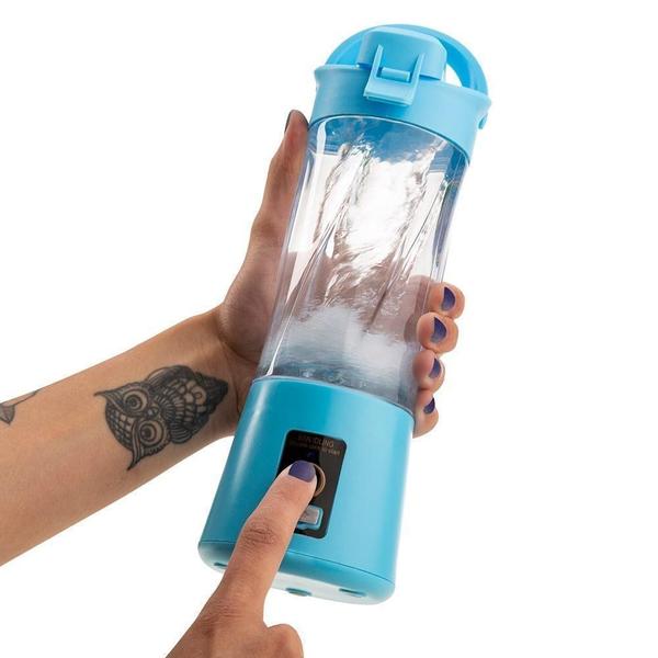 Mini Liquidificador Mixer Portáti Shake Squeeze Recarregável - No Hm 03 Imagem de Mini Liquidificador Mixer Portáti Shake Squeeze Recarregável