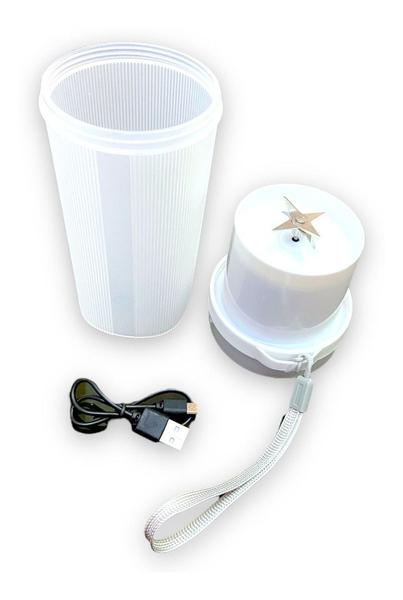 Imagem de Mini Liquidificador portátil  300ml USB  Copo mixer de suco 