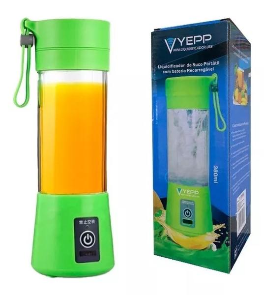 Mini Liquidificador Portátil 380ml Recarregável Usb - Yepp YT2038 Imagem de Mini Liquidificador Portátil 380ml Recarregável Usb - Yepp YT2038