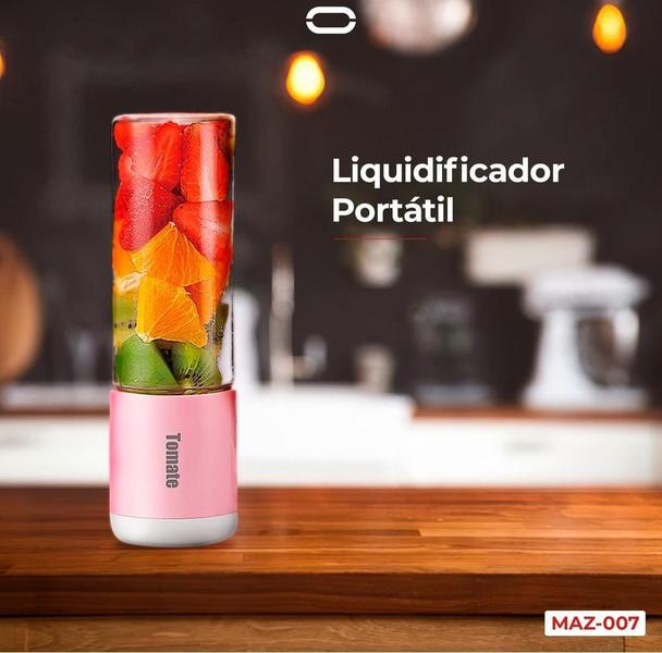 Imagem de Mini Liquidificador Portátil Copo De Vidro Shake Sucos Vitaminas