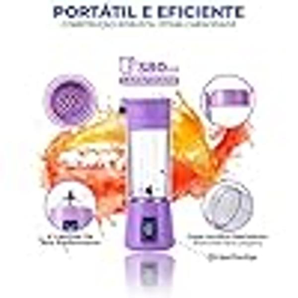 Imagem de Mini Liquidificador Portátil e Mixer Elétrico Recarregável