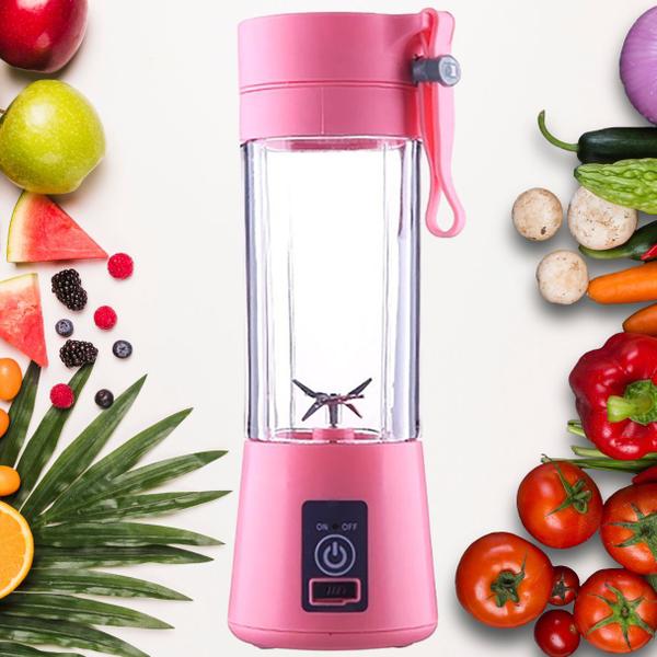Mini Liquidificador Portátil Elétrico 380 Ml Academia Shakes Sucos Vitamina Pequeno Resistente Viage - sss Imagem de Mini Liquidificador Portátil Elétrico 380 Ml Academia Shakes Sucos Vitamina Pequeno Resistente Viage