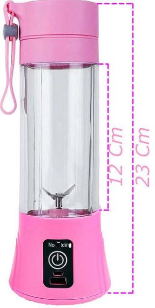 Imagem de Mini Liquidificador Portátil Elétrico Recarregável USB Rosa